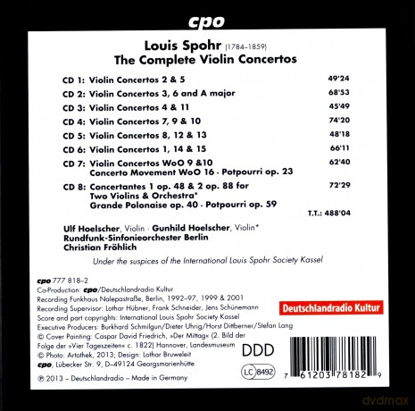 Louis Spohr: Sssmtliche Violinkonzerte [8CD]