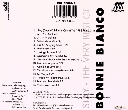 Bonnie Bianco: Stay - The Very Best Of Bonnie Bianco [CD]