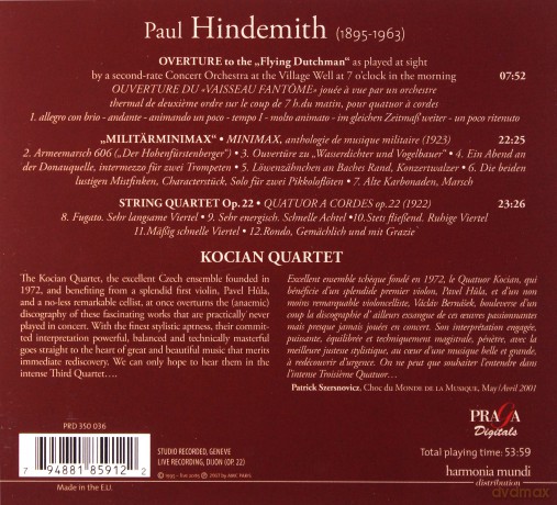 Paul Hindemith: Streichquartett Nr.4 [CD]