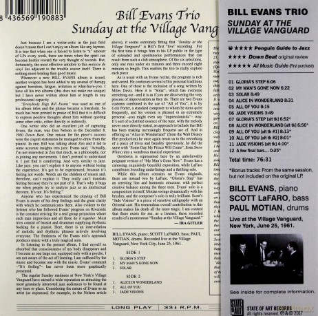 Bill Evans: Sunday At The Village Vanguard (Digisleeve) [CD]