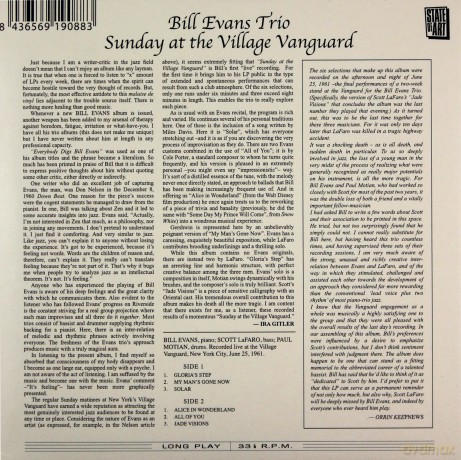 Bill Evans: Sunday At The Village Vanguard (Digisleeve) [CD]
