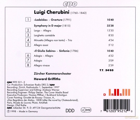 Luigi Cherubini: Symphonie D-Dur [CD]