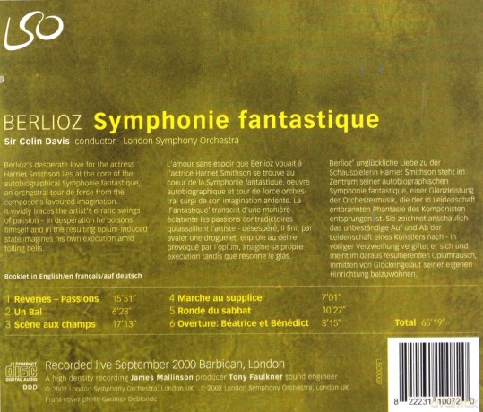 Hector Berlioz: Symphonie fantastique [CD]