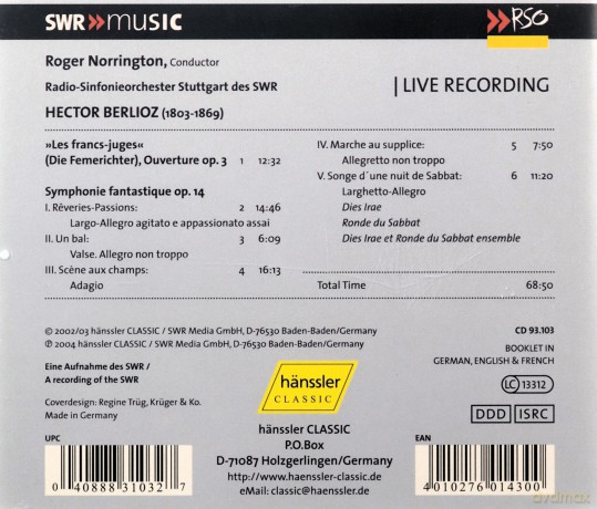 Hector Berlioz: Symphonie fantastique [CD]