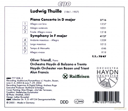 Ludwig Thuille: Symphonie F-Dur [CD]