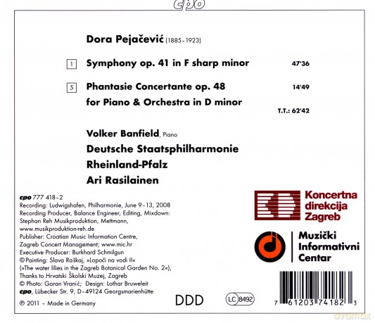 Dora Pejacevic: Symphonie fis-moll op.41 [CD]