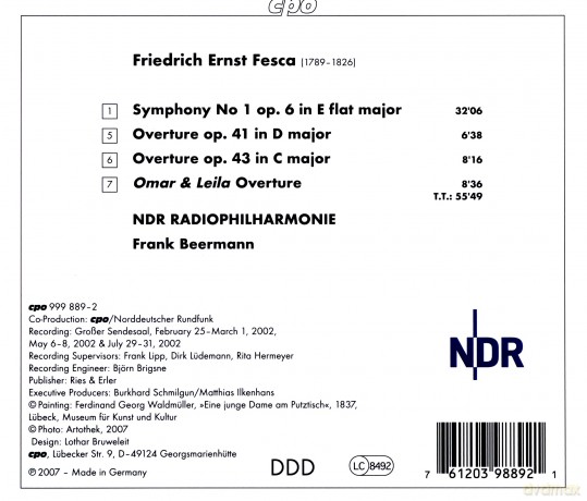 Friedrich Ernst Fesca: Symphonie Nr.1 [CD]