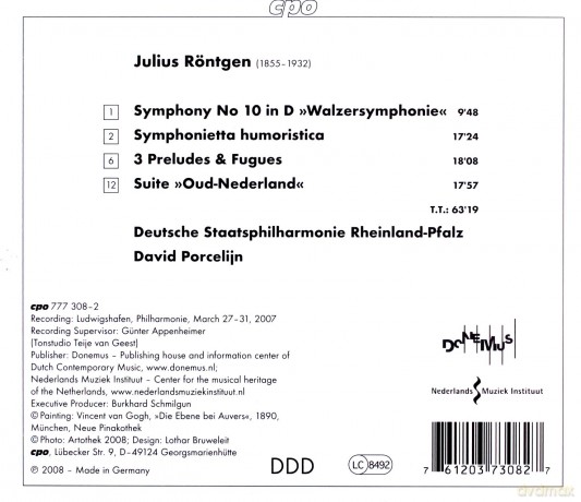 Julius Rontgen: Symphonie Nr.10 in D Walzersymphonie [CD]