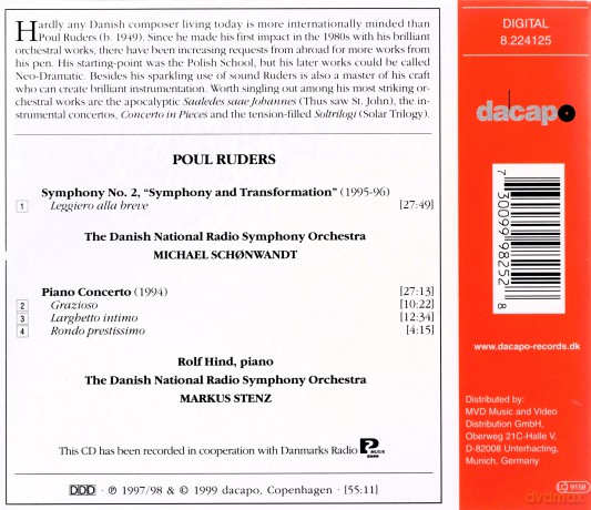 Poul Ruders: Symphonie Nr.2 Symphony and Transformation [CD]