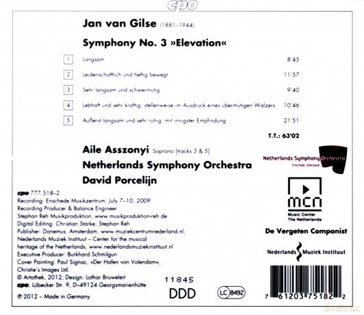 Jan van Gilse: Symphonie Nr.3 [CD]