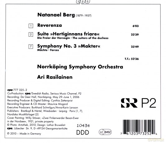 Natanael Berg: Symphonie Nr.3 Makter [CD]