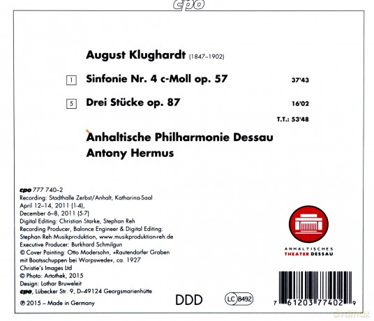 August Klughardt: Symphonie Nr.4 c-moll op.57 [CD]