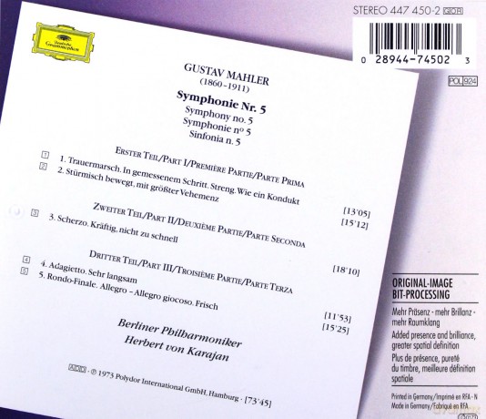 Gustav Mahler: Symphonie Nr.5 [CD]