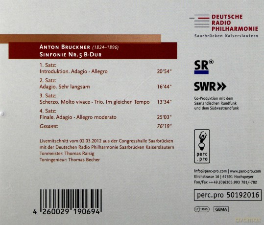 Anton Bruckner: Symphonie Nr.5 [CD]