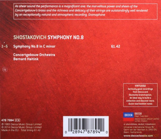 Dmitri Schostakowitsch: Symphonie Nr.8 [CD]