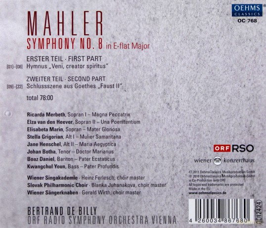 Gustav Mahler: Symphonie Nr.8 [CD]
