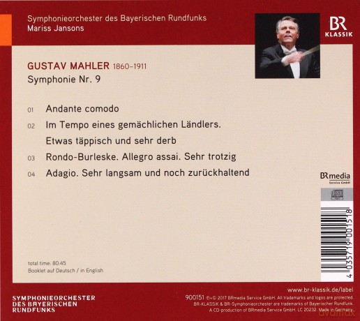Gustav Mahler: Symphonie Nr.9 [CD]
