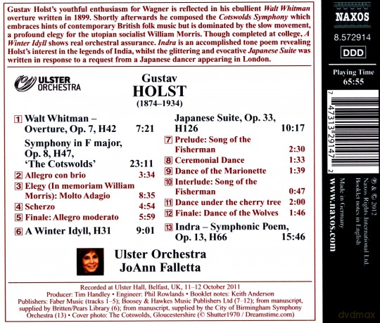 Gustav Holst: Symphonie op.8 The Cotswold [CD]