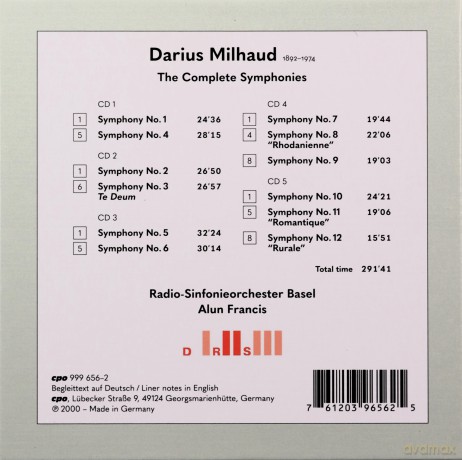 Darius Milhaud: Symphonien Nr.1-12 [5CD]