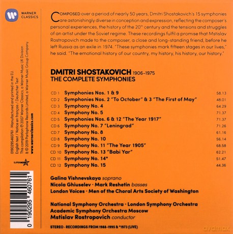 Dmitri Schostakowitsch: Symphonien Nr.1-15 [12CD]
