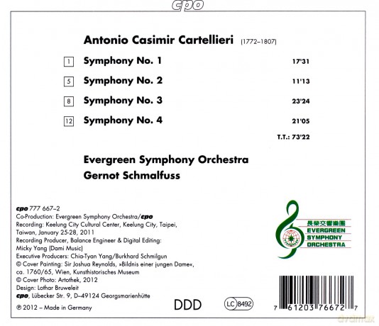 Antonio Casimir Cartellieri: Symphonien Nr.1-4 [CD]