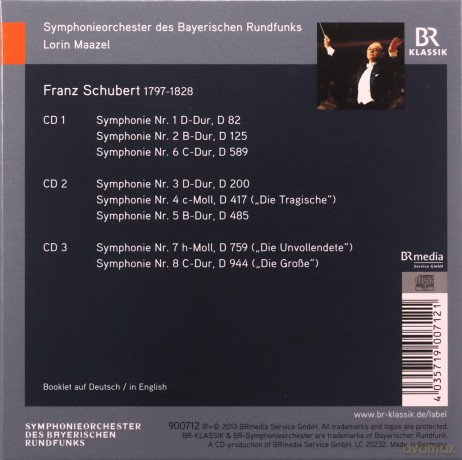 Franz Schubert: Symphonien Nr.1-8 [3CD]