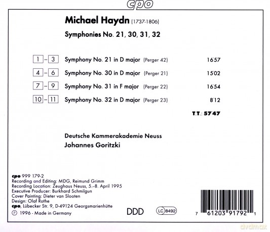 Michael Haydn: Symphonien Nr.21,30-32 [CD]