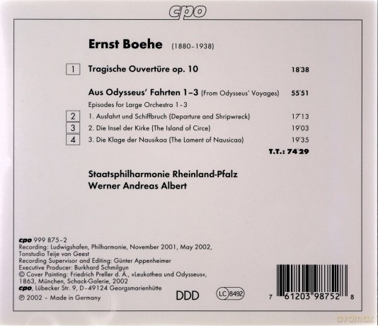 Ernst Boehe: Symphonische Werke Vol.1 [CD]