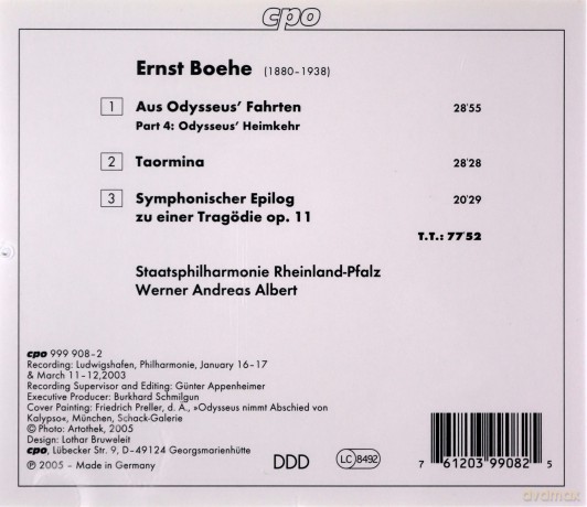 Ernst Boehe: Symphonische Werke Vol.2 [CD]