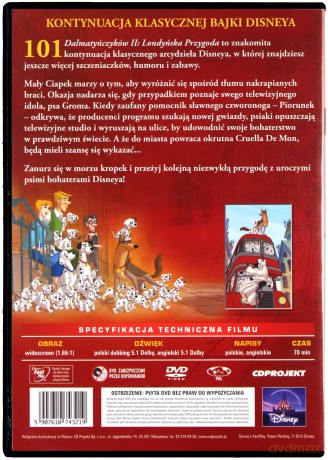 101 Dalmatyńczyków 2: Londyńska przygoda (Disney) [DVD]
