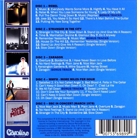 John Miles: The Decca Albums [5CD]