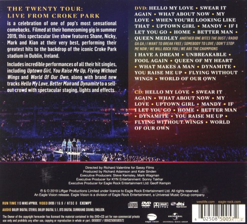 Westlife: The Twenty Tour: Live From Croke Park [CD]+[DVD]