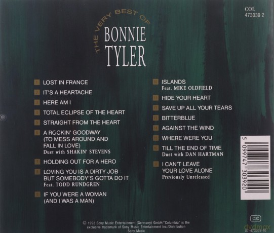 Bonnie Tyler: The Very Best Of Bonnie Tyler [CD]