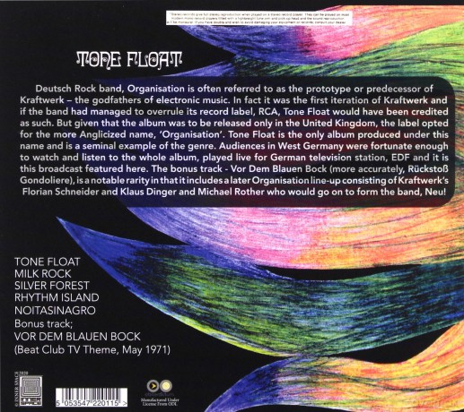 Organisation: Tone Float [CD]