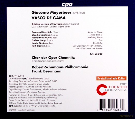Giacomo Meyerbeer: Vasco de Gama (Originalfassung von L'Africaine) [4CD]