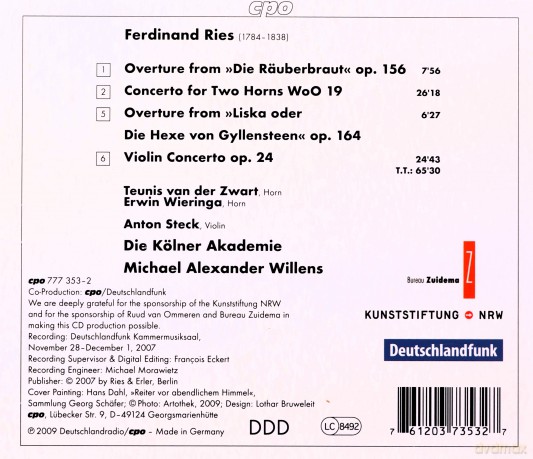 Ferdinand Ries: Violinkonzert op.24 [CD]