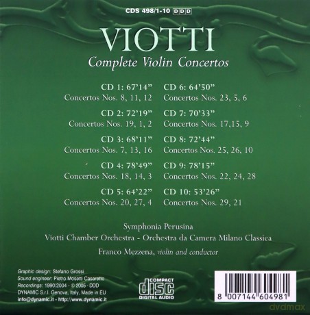 Giovanni Battista Viotti: Violinkonzerte Nr.1-29 [10CD]