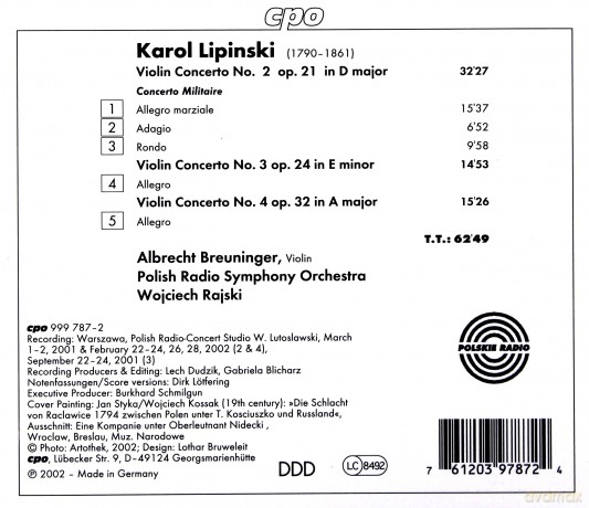 Karol Lipinski: Violinkonzerte Nr.2-4 [CD]
