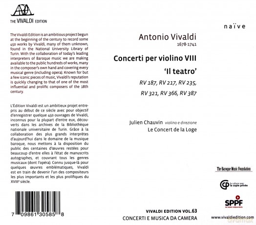 Antonio Vivaldi: Violinkonzerte RV 187,217,235,321,366,387 [CD]