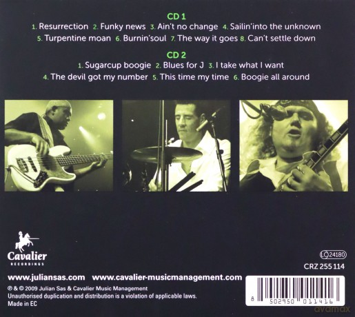 Julian Sas: Wandering Between Worlds - Live [2CD]