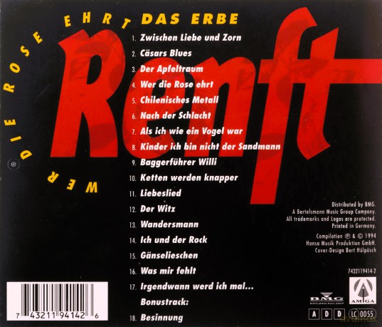 Renft: Wer die Rose ehrt [CD]