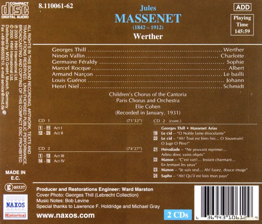 Jules Massenet: Werther [2CD]