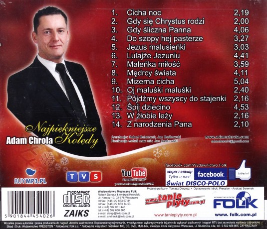 Adam Chrola: Najpiękniejsze kolędy [CD]
