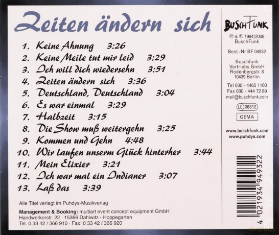 Puhdys: Zeiten ss¤ndern sich [CD]