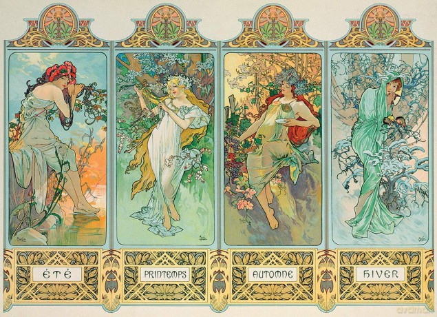 HEYE Cztery sezony Alfons Mucha 1000 el. [PUZZLE]