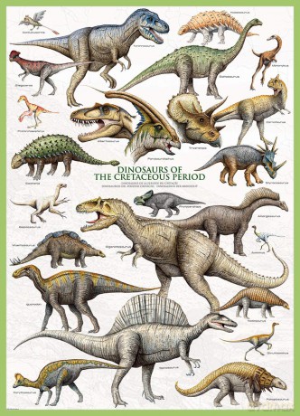 HEYE Dinozaury w okresie Kredy 1000 el. [PUZZLE]