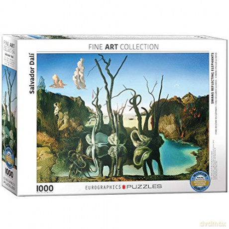 HEYE Łabędzie odbijające się w wodzie jako słonie Salvador Dali 1000 el. [PUZZLE]
