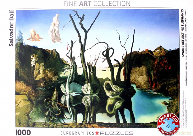 HEYE Łabędzie odbijające się w wodzie jako słonie Salvador Dali 1000 el. [PUZZLE]