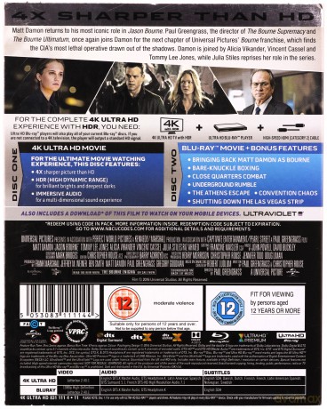 Jason Bourne [Blu-Ray 4K]+[Blu-Ray]