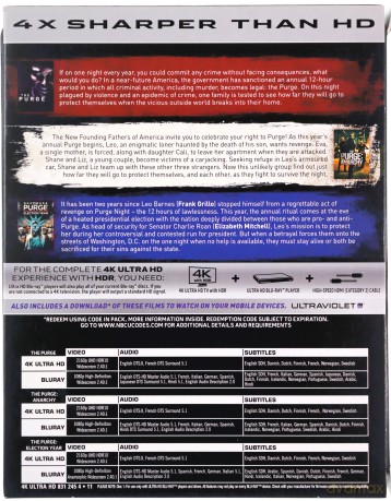 The Purge / The Purge - Anarchy / The Purge - Election Year (Noc oczyszczenia / Anarchia / Czas wyboru) [3xBlu-Ray 4K]+[3xBlu-Ray]